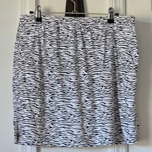 Green‎ Lamb Zebra Print Golf Skort Athletic Skirt M M